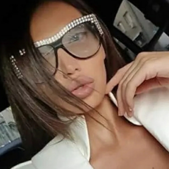 🕶Rhinestone💎Studded Mirror💎Lens Sunglasses🕶 - Picture 9 of 9